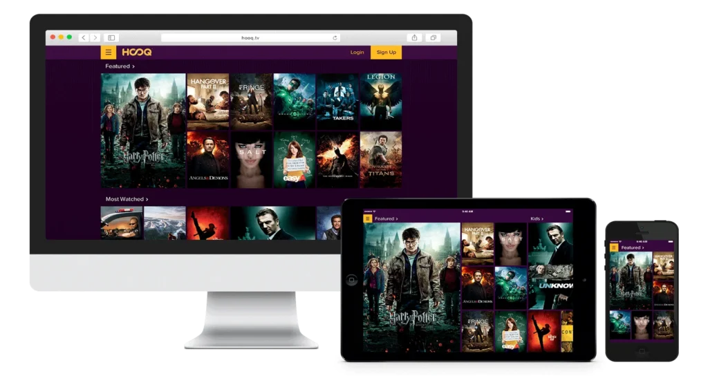 IPTV op desktop, tablet en telefoon